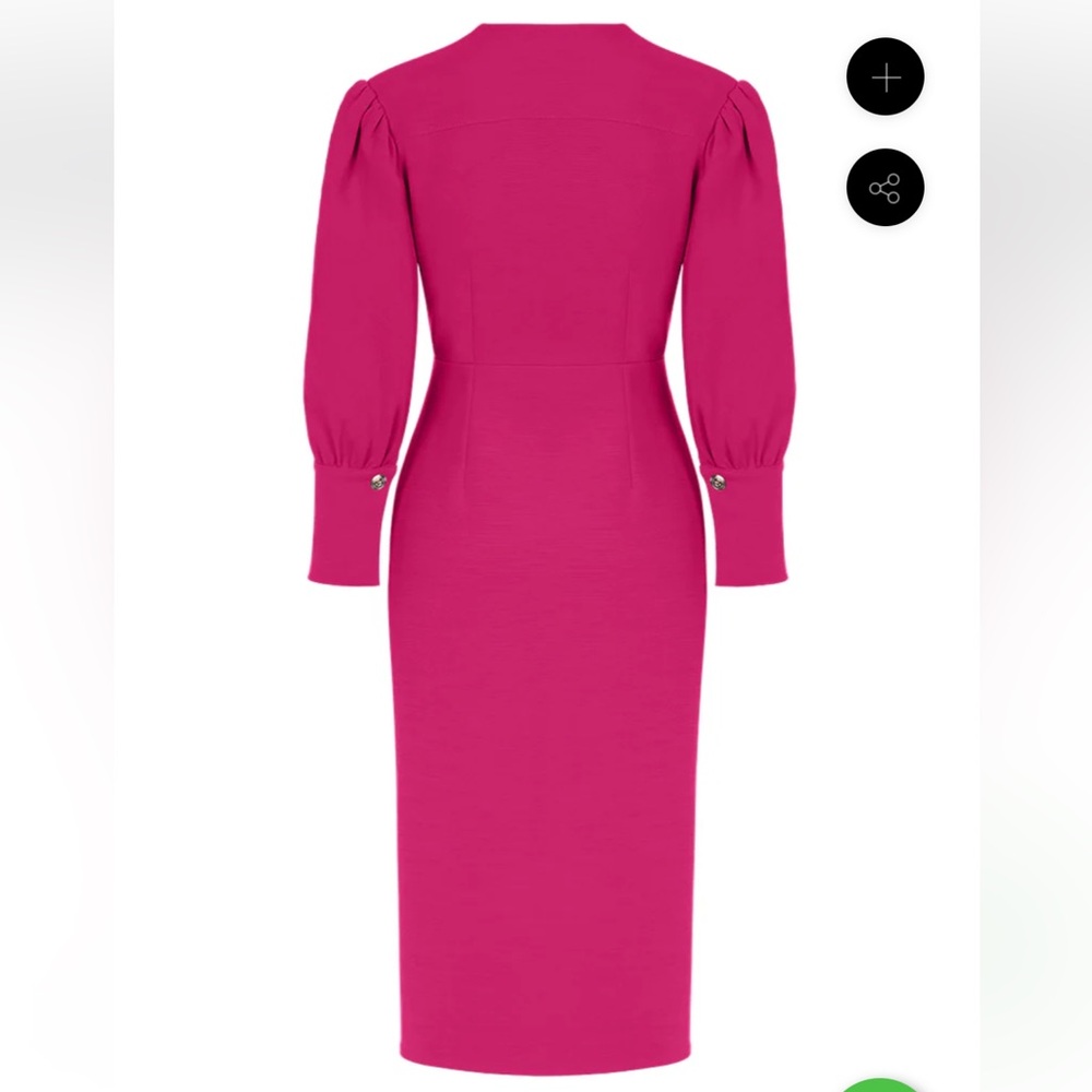 Elegant Pink Long Sleeve Dress - Picture 2 of 2